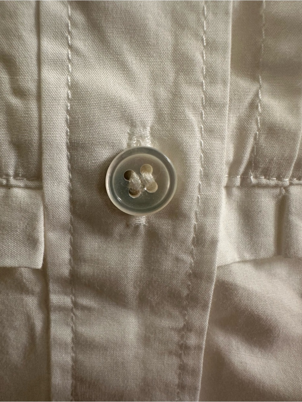 J.Crew Women's White Cotton Tuxedo Shirt with Ruffle Bib & Neckline - Size 6 - Picture 2 of 4
